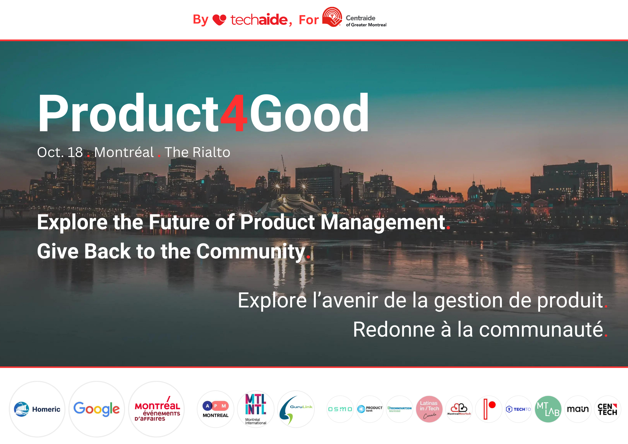 Product4Good Conference by Techaide 1st Montreal Product Conference